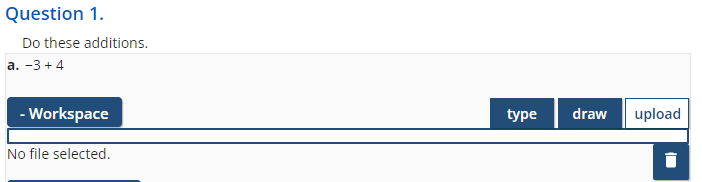 screenshot of user uploading calculation