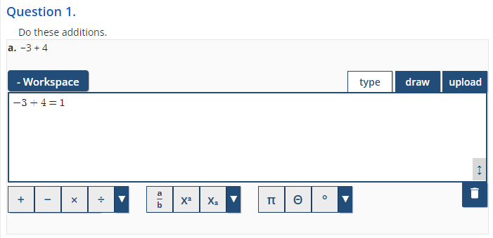 screenshot of users typing calculations 