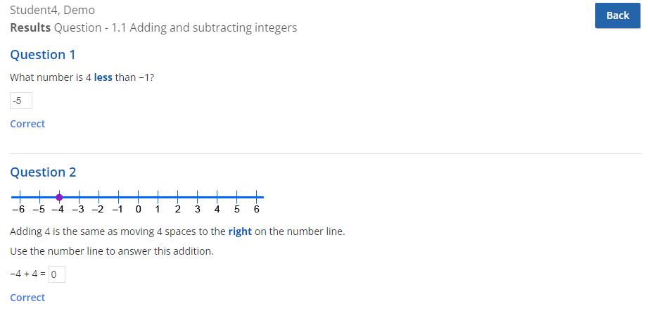 screenshot of selecting the results for a step