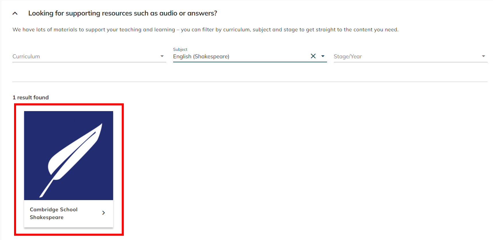 Shakespeare result found.png
