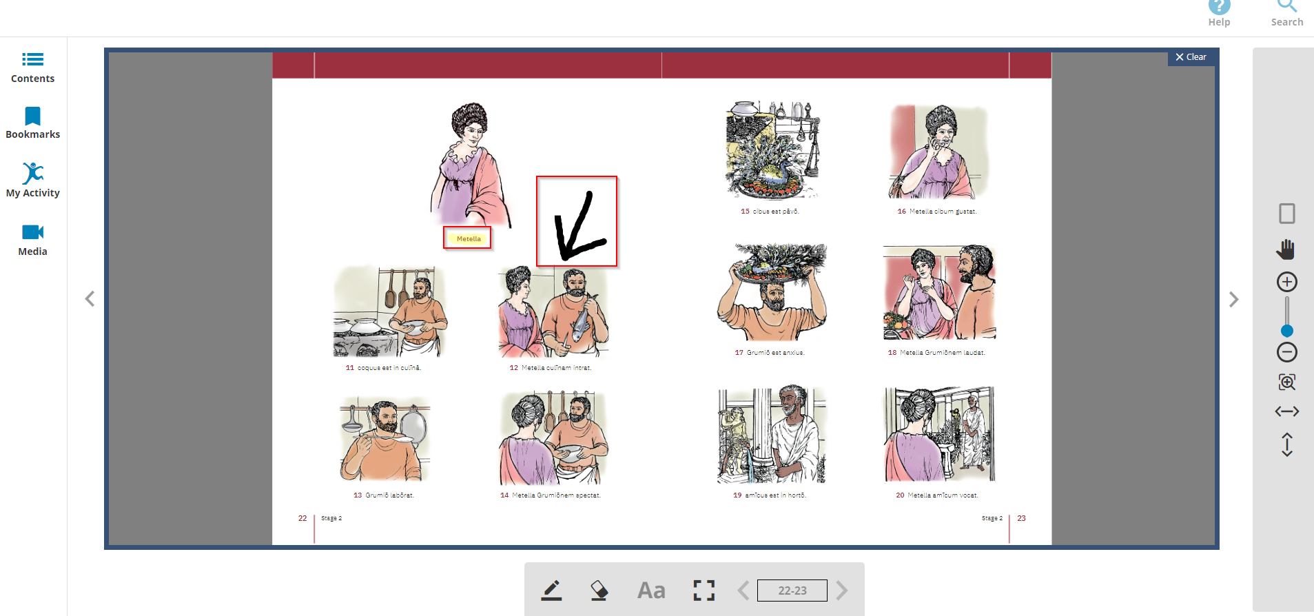 image showing annotations in E-reader