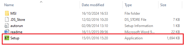 screenshot showing installer sofware