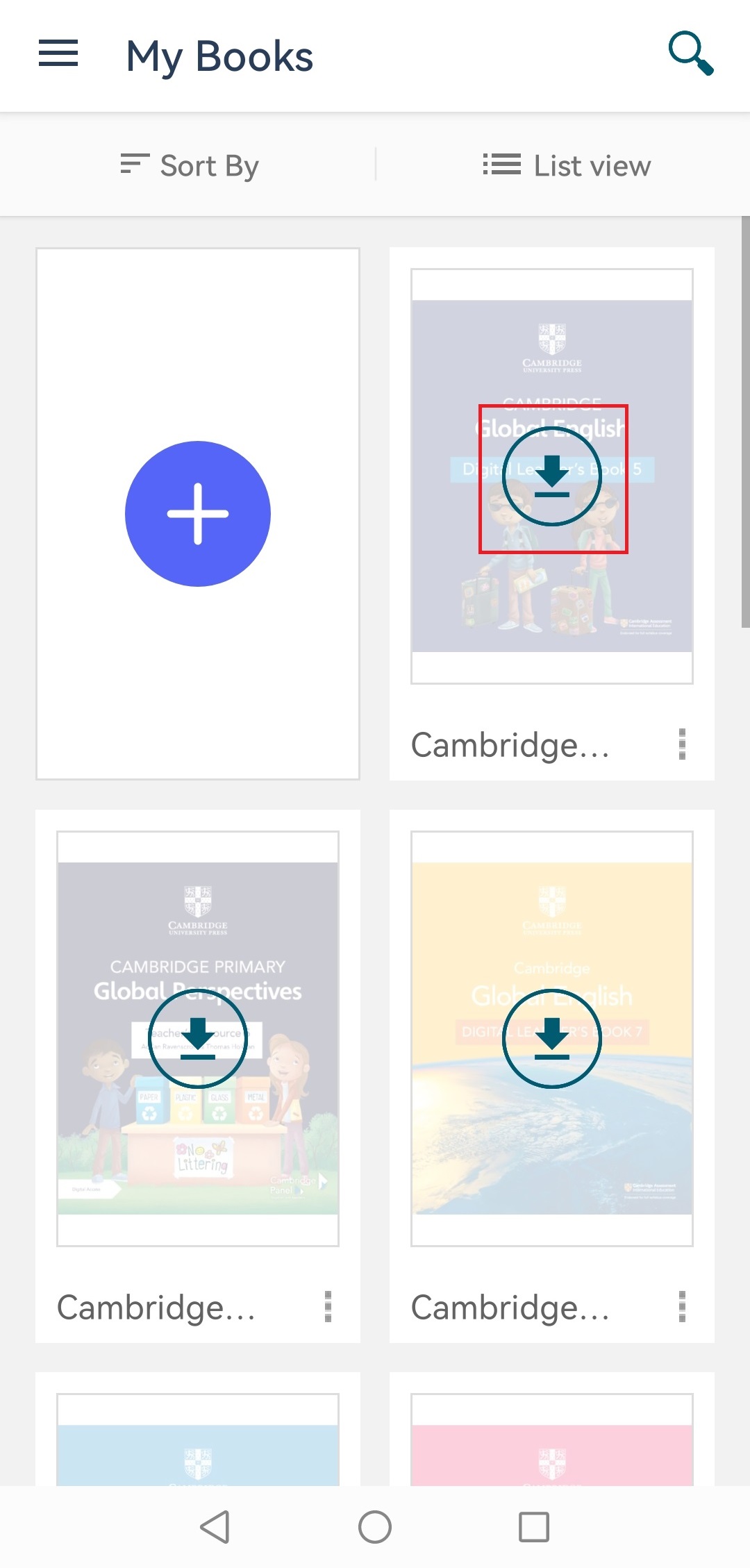 Cambridge Reader Download Book button