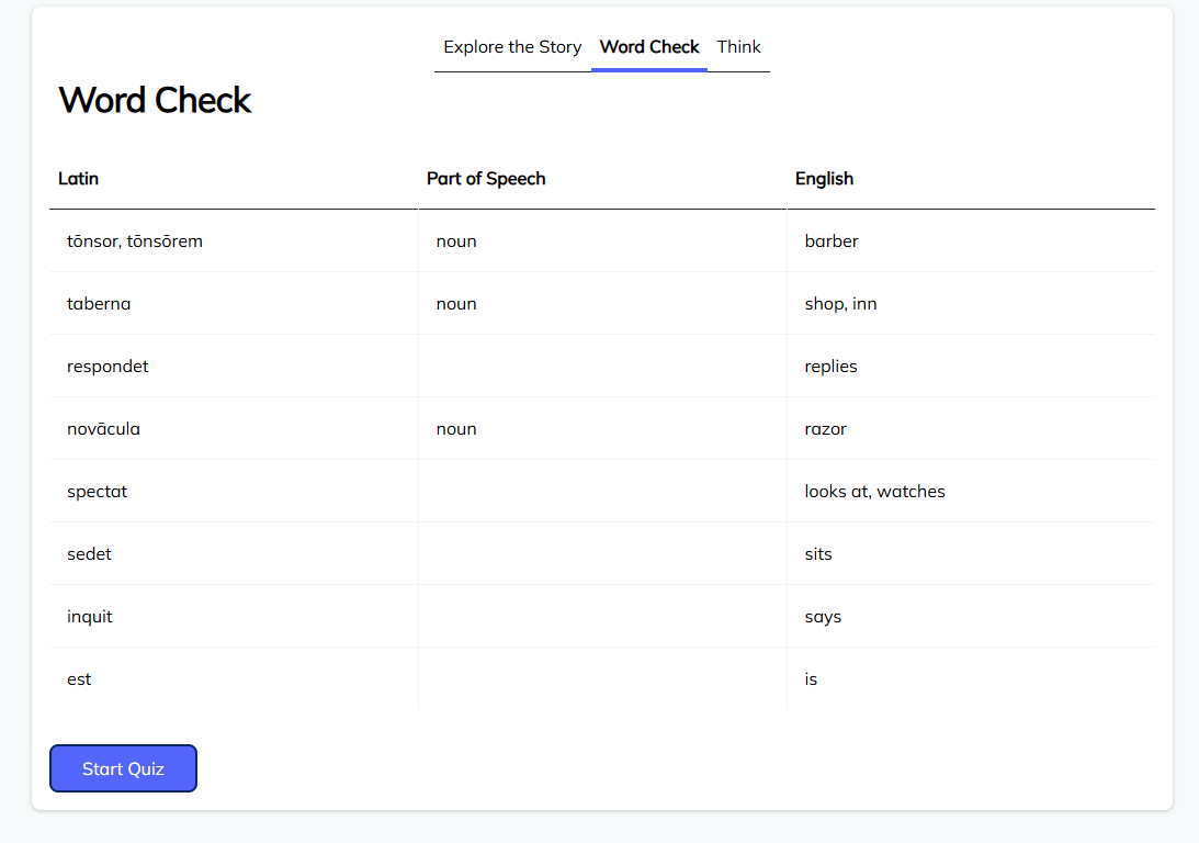 image of Word Check quiz