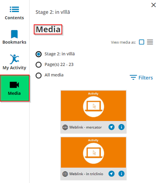 Image showing Media tab