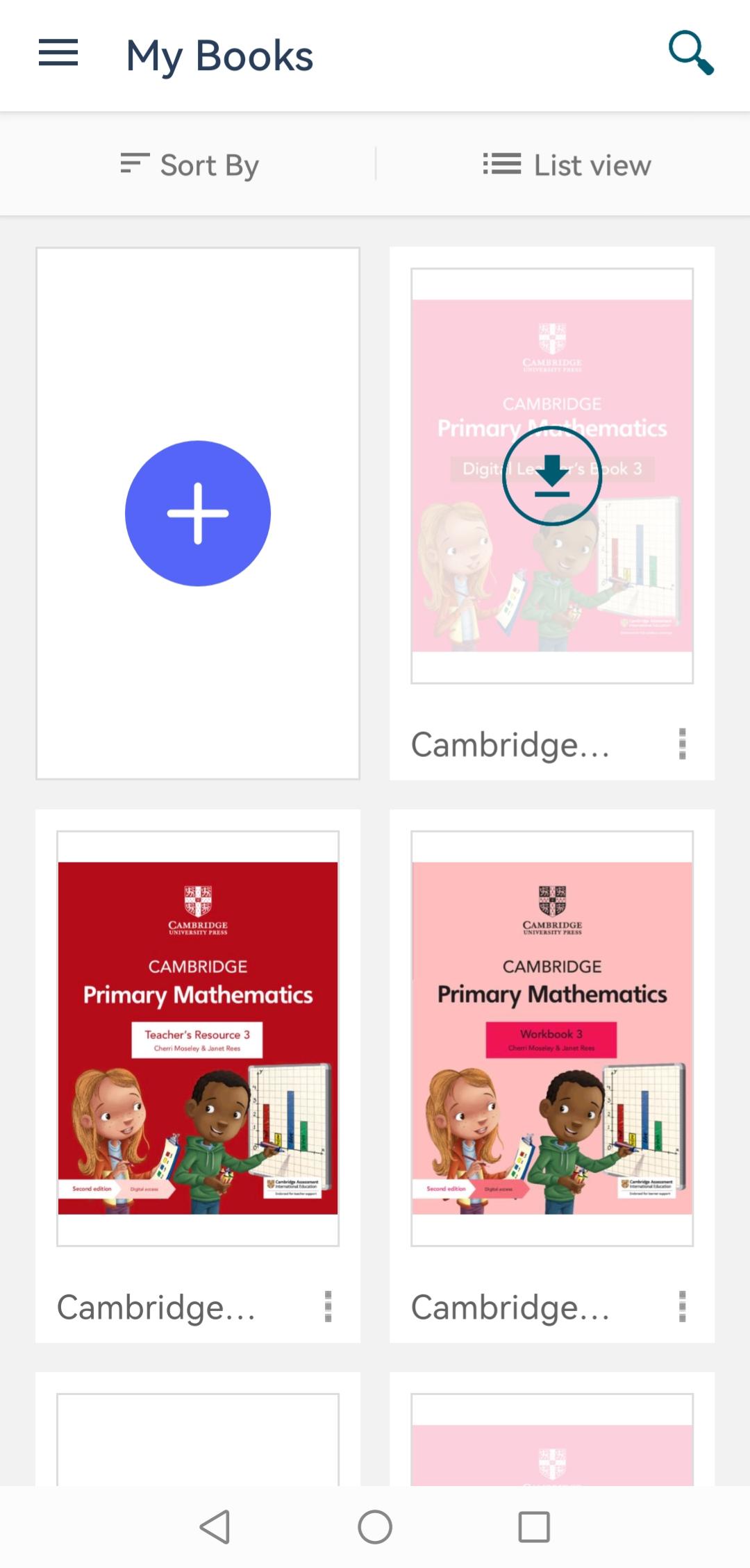 Cambridge Reader App Screen