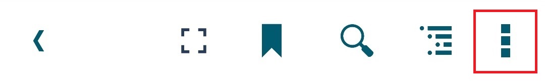 Cambridge Reader App Toolbar Options button