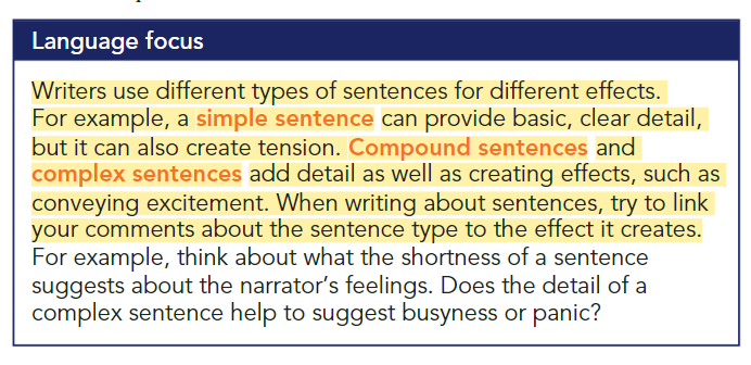screenshot showing language focus