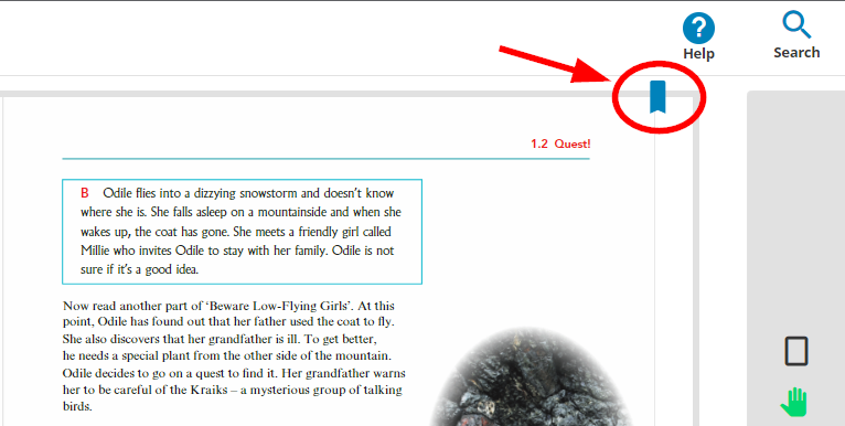 image highlighting bookmark icon