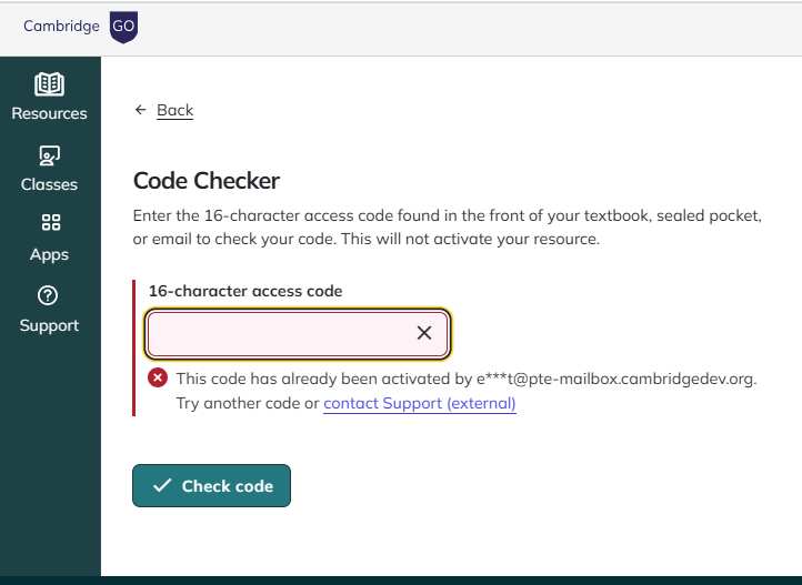 screenshot of code used message.png