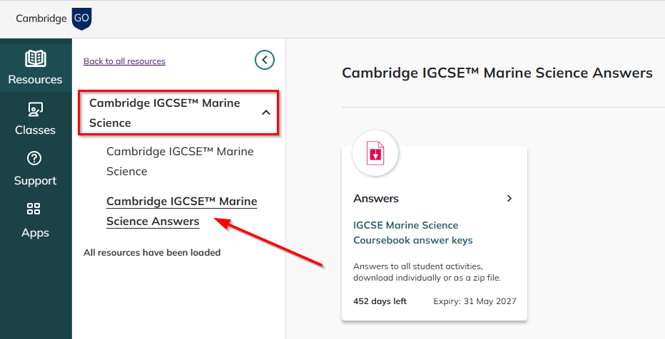 Screenshot of Answers Resources tab.png