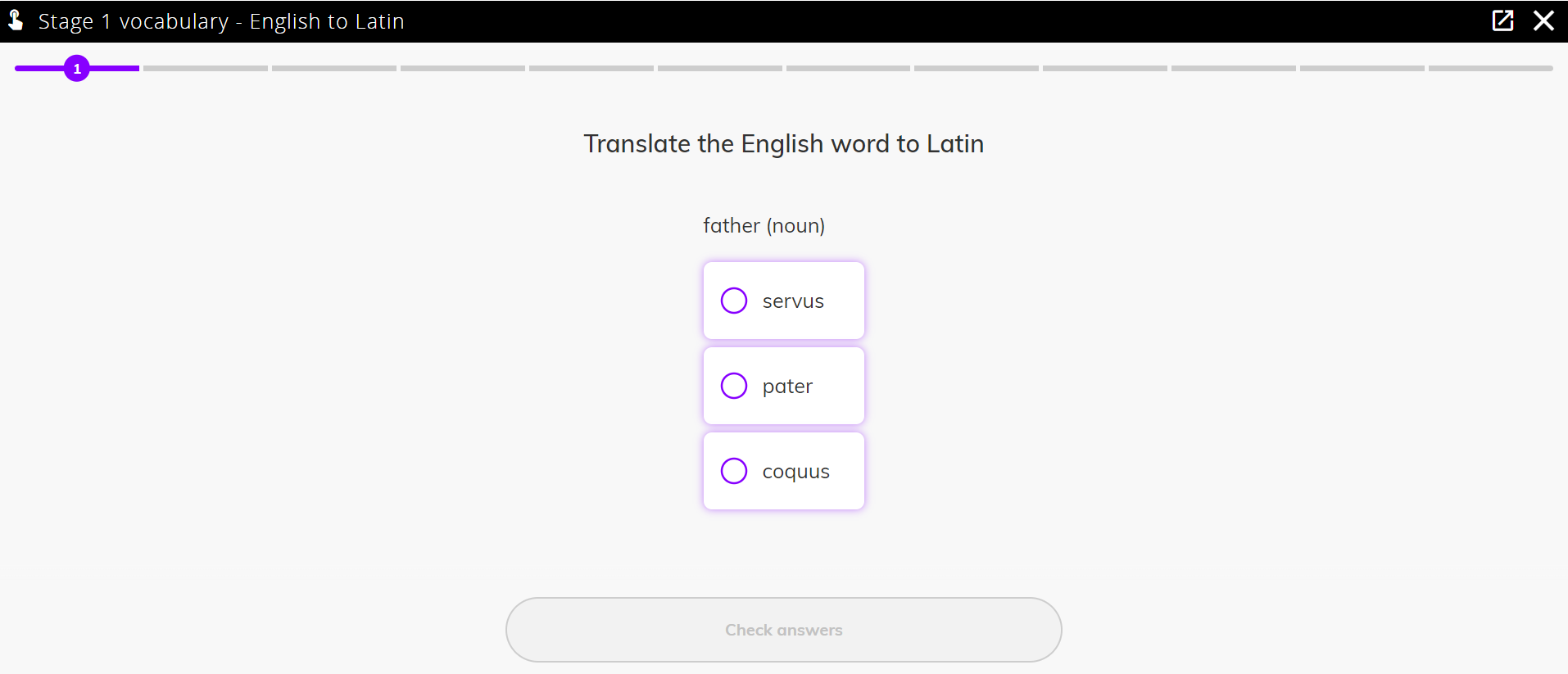 image of Vocabulary practice questions