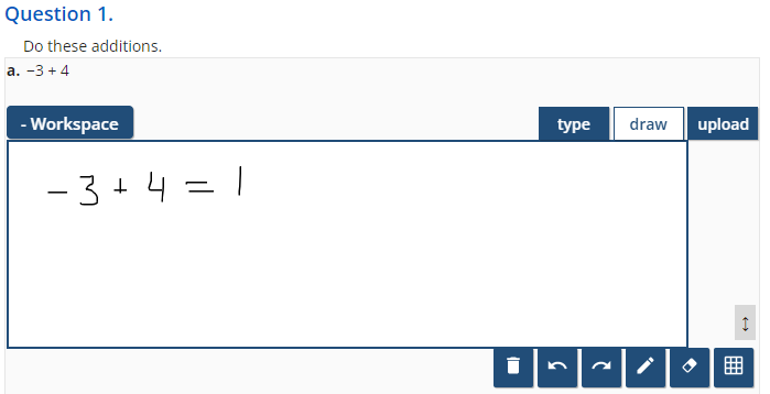 screenshot of user drawing calculations