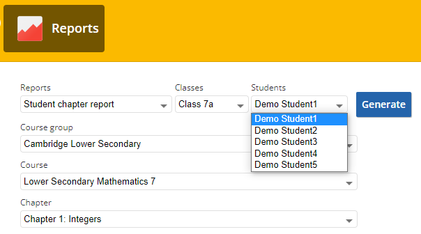 screenshot of class selection