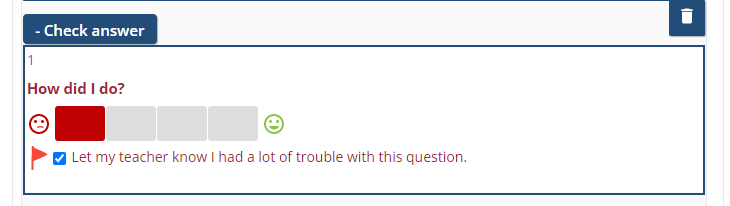 screenshot of self assessment