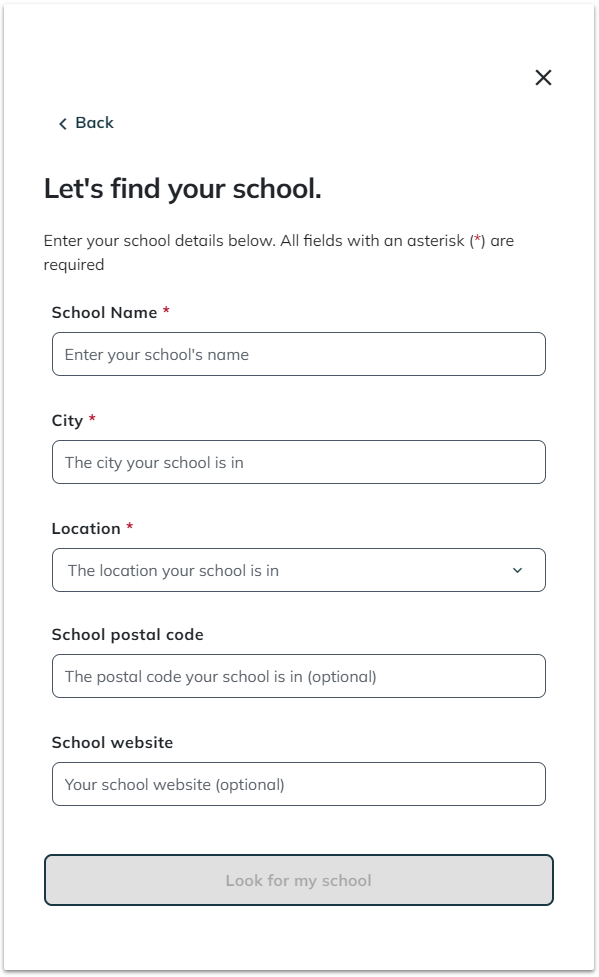 Screenshot of lets find your school form.png