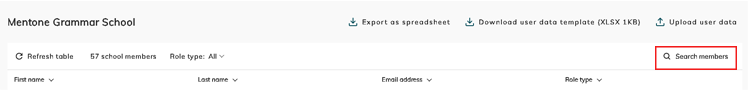 screenshot showing search uploaded users option