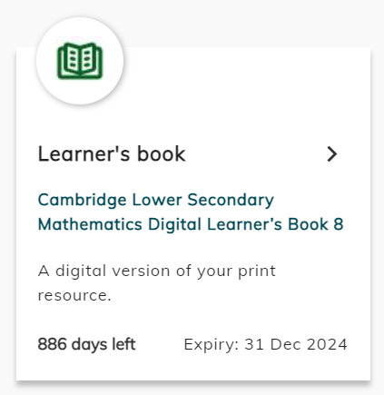 screenshot of Go resources maths student access