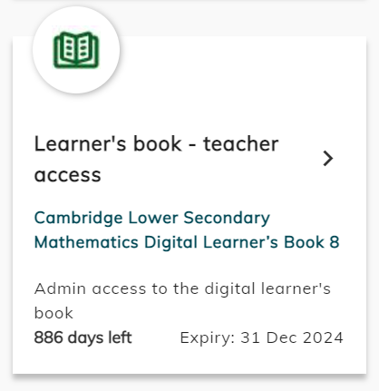 screenshot of Go resources maths teacher access