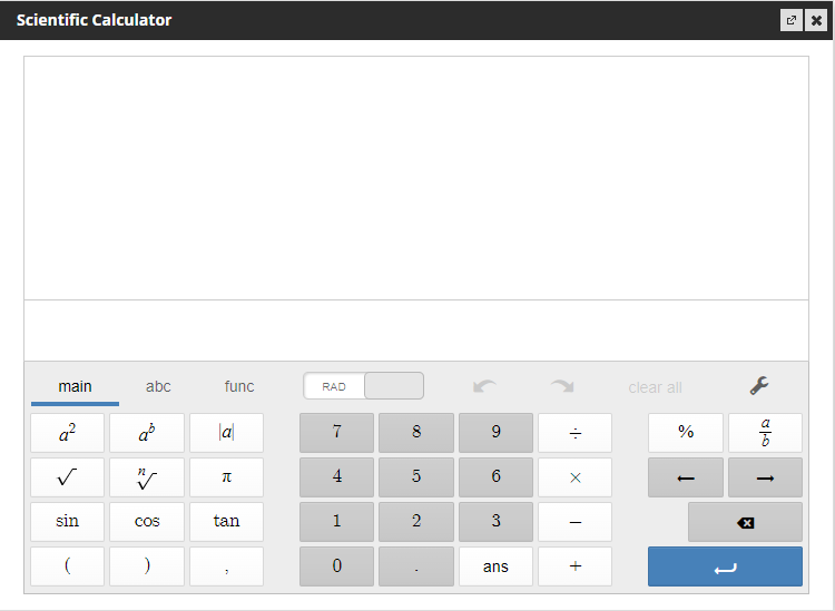 screenshot of scientific calculator